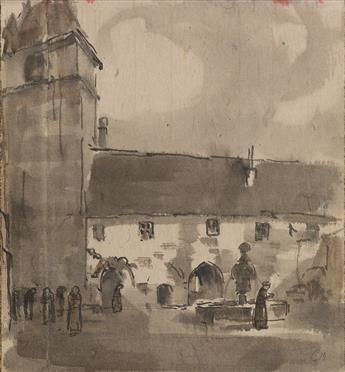 JULES CHADEL (Clermont-Ferrand 1870-1941 Paris) Collection of 44 brush and ink and wash drawings and 14 watercolors.
